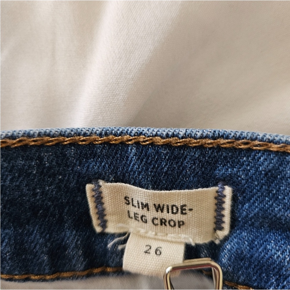 Madewell Slim Wide-Leg Crop Denim - Picture 2 of 4